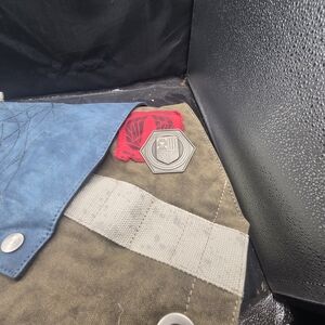 Stylish Blue and Brown Military Jacket